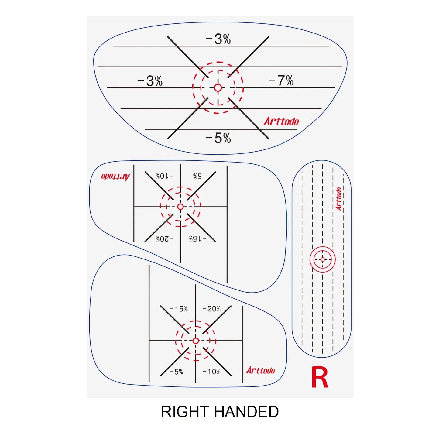 Golf Impact Tape, Golf Impact Sticker, Golf Ball Tracker, Self-Teaching Sweet Spot and Consistency Analysis, Golf Training Aids