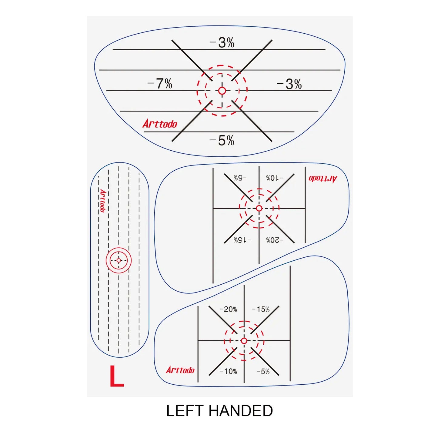 Golf Impact Tape, Golf Impact Sticker, Golf Ball Tracker, Self-Teaching Sweet Spot and Consistency Analysis, Golf Training Aids