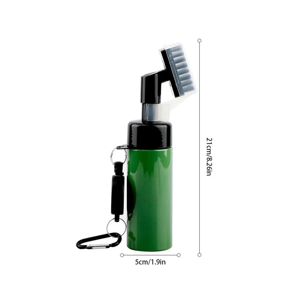 Golf Clubs Cleaning Brush Portable Golf Club Groove Brush with Push Type Water Bottle Water Brush Golf Swing Groove Cleaner